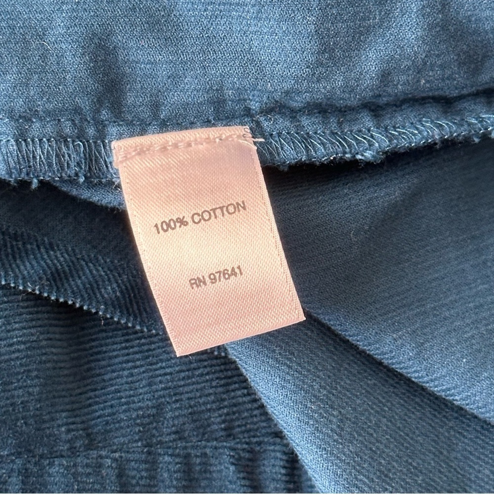 J.‎ JILL Corduroy Button-Up Shirt Teal Blue Tunic Normcore Shacket Layer Size LT - Picture 13 of 15